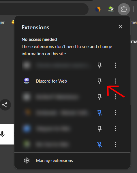 Pin extension to toolbar